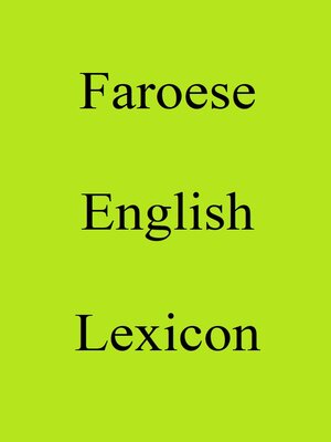 cover image of Faroese English Lexicon